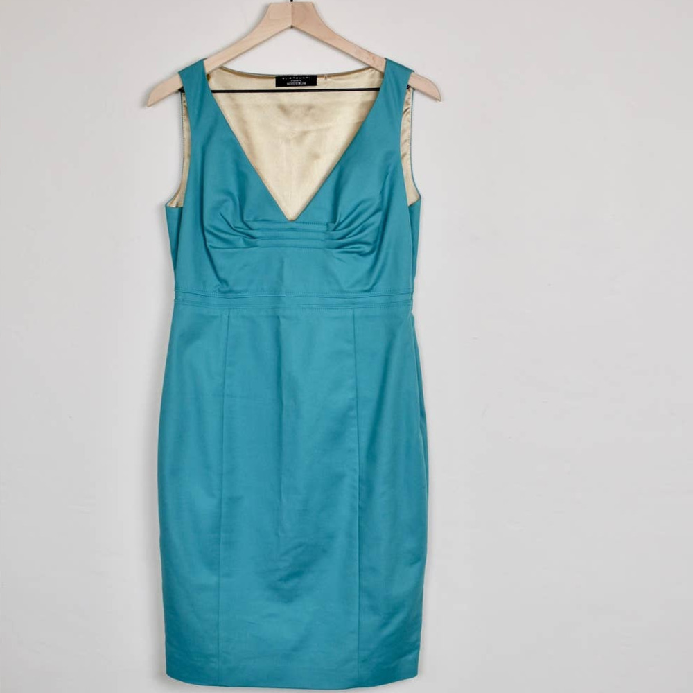 ELIE TAHARI x NORDSTROM Teal Sheath Dress 10